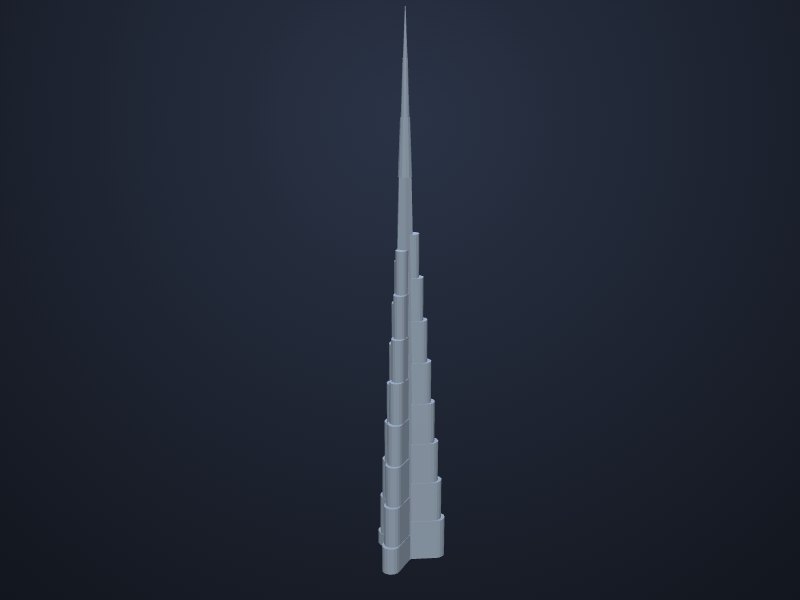 Burj Khalifa 3D printable model