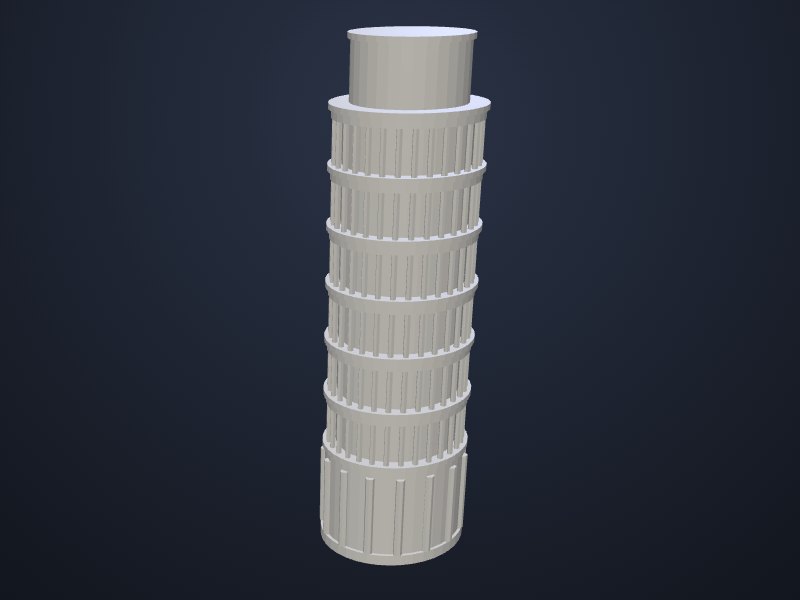 Leaning Tower of Pisa 3D printable model