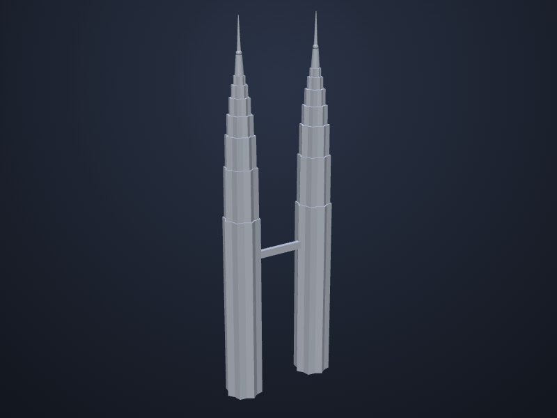 Petronas Towers 3D printable model
