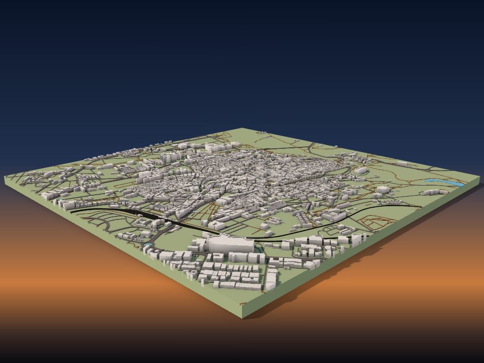 3D printed terrain model of Ávila