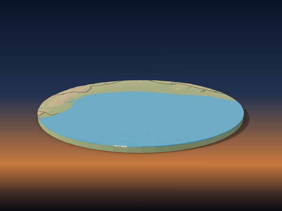 3D printed terrain model of Bahía Lomas