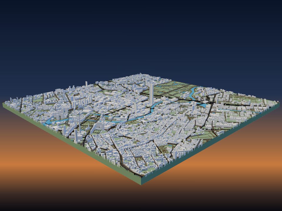 Wydrukowany w 3D model terenu: Berlin
