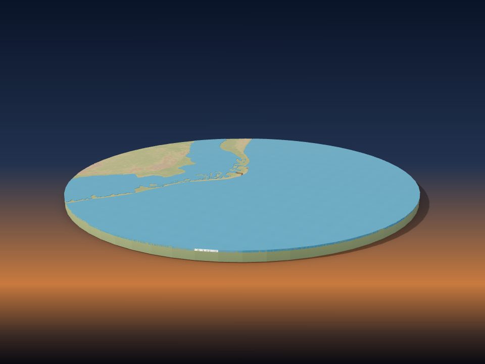 3D printed terrain model of Cabo Catoche