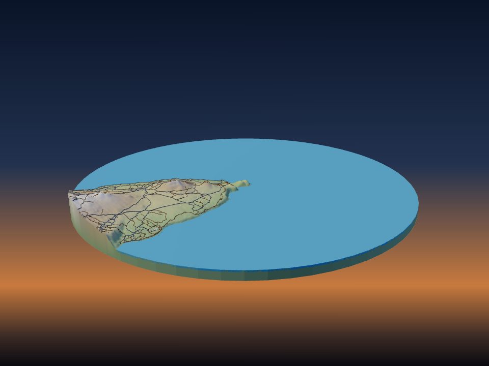 3D printed terrain model of Capelinhos
