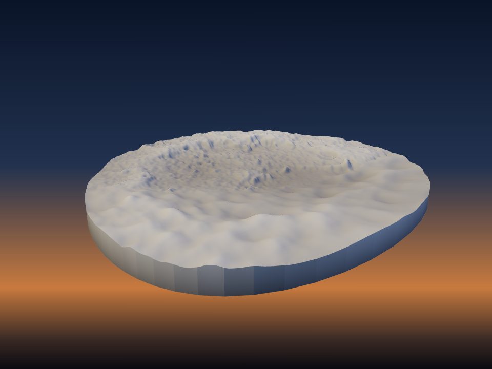 3D printed terrain model of Dorothy
