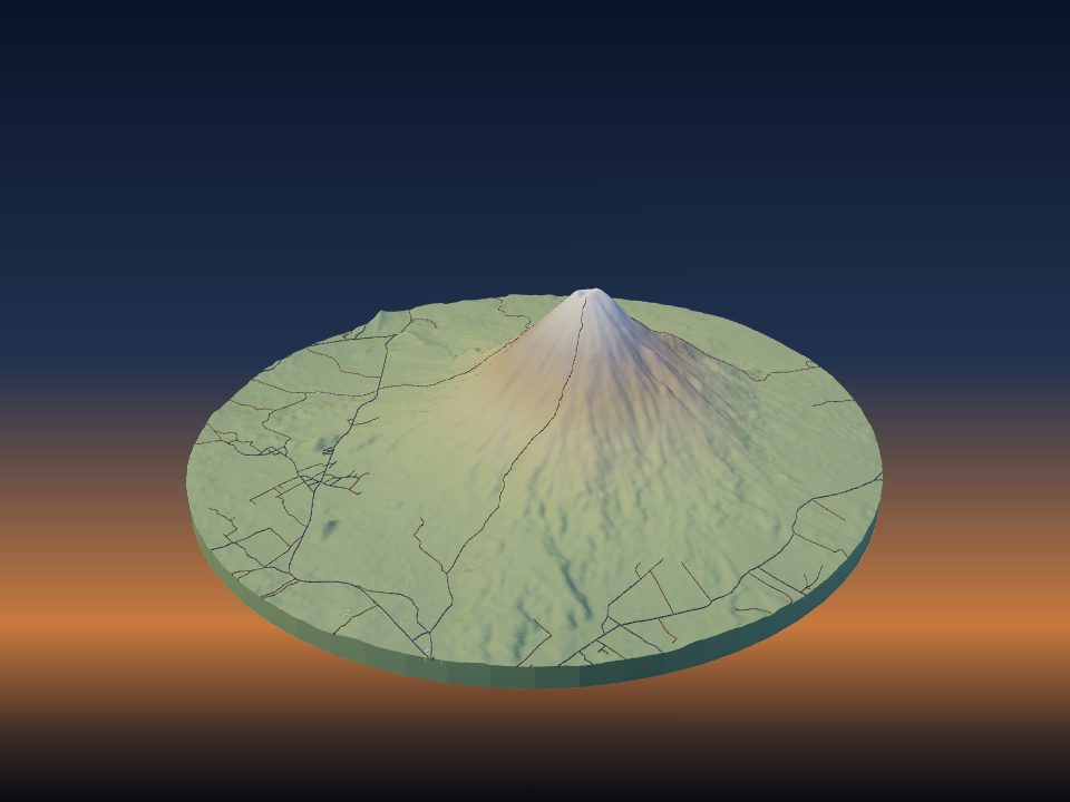 3D-gedrucktes Geländemodell von Concepción