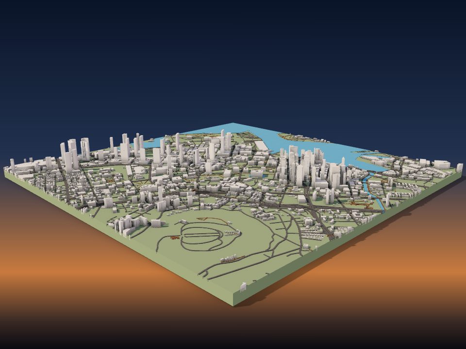 3D printed terrain model of Honolulu