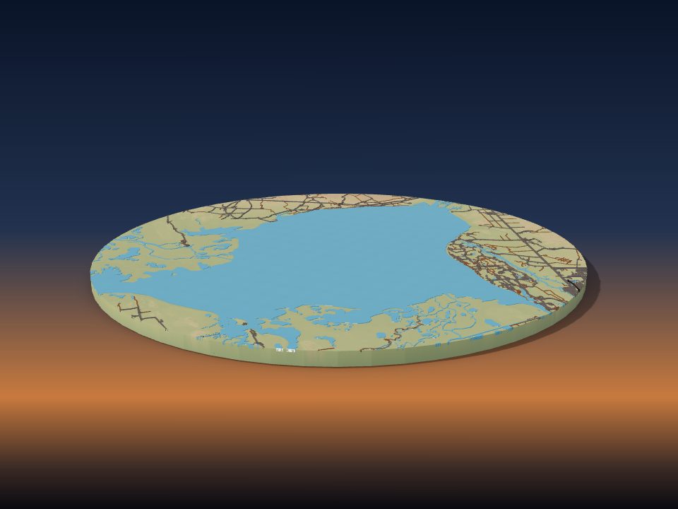 3D printed terrain model of Ilmen