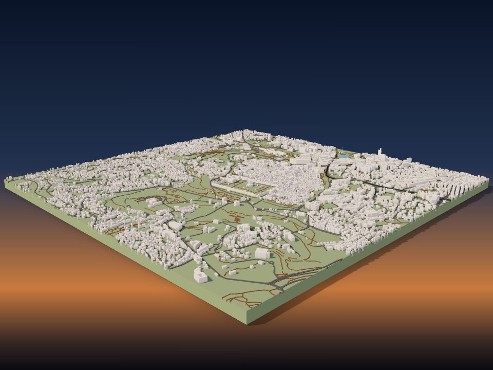 Wydrukowany w 3D model terenu: Jerozolima