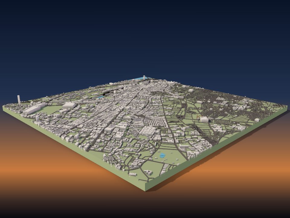 3D printed terrain model of Karachi