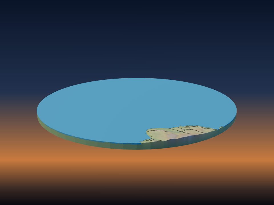 3D printed terrain model of Lumparn