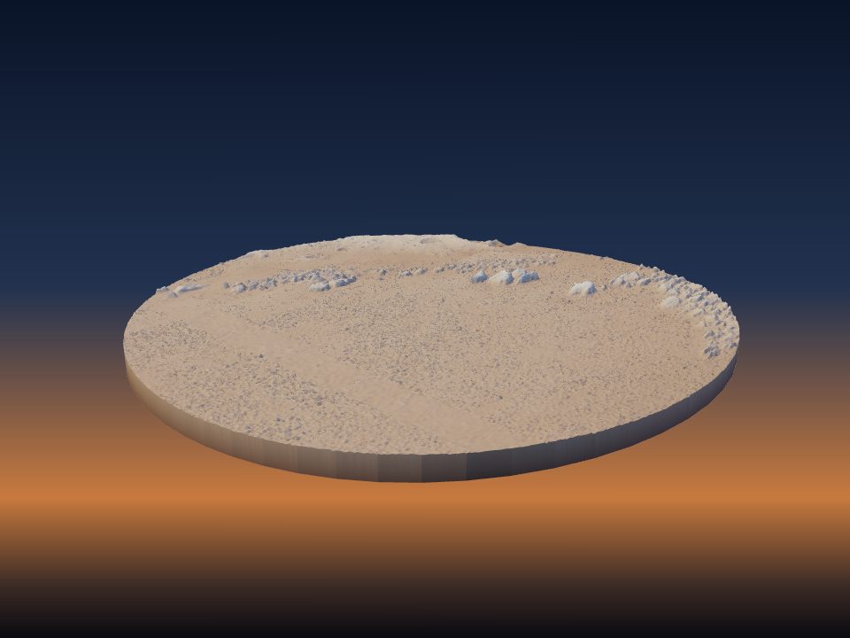 3D printed terrain model of Sputnik Planitia