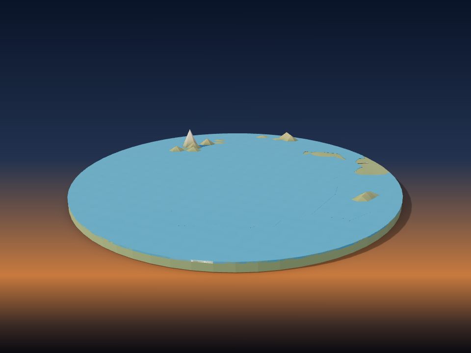 Modello 3D stampato del terreno di Atol das Rocas