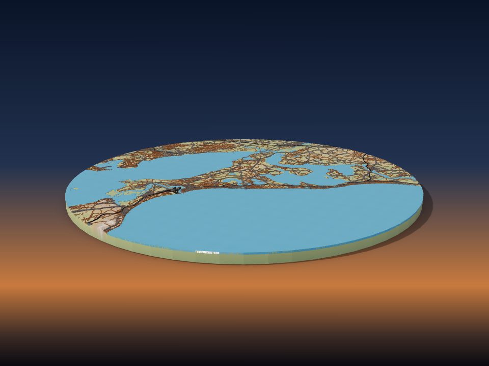 3D printed terrain model of Usedom