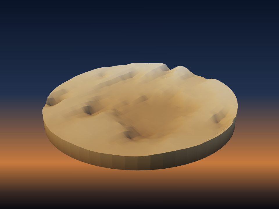 3D printed terrain model of Cleopatra
