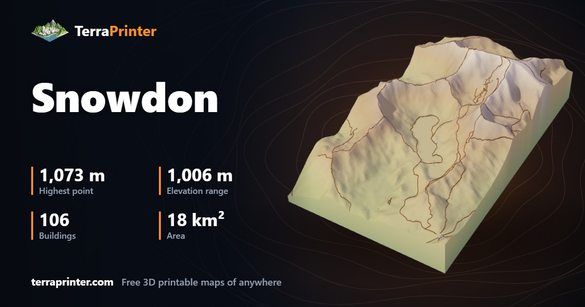 3D model of Snowdon
